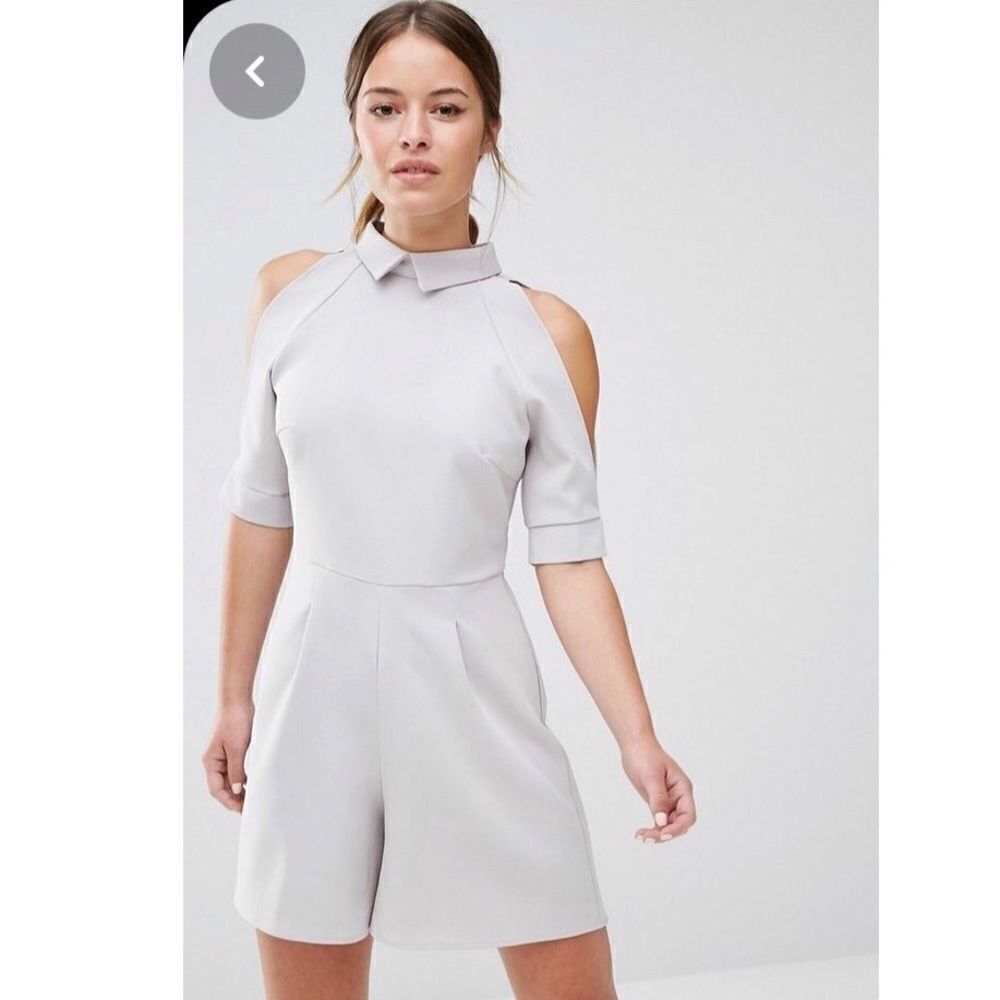 NWT-“Alter” Cold Shoulder/High Neckline Playsuit